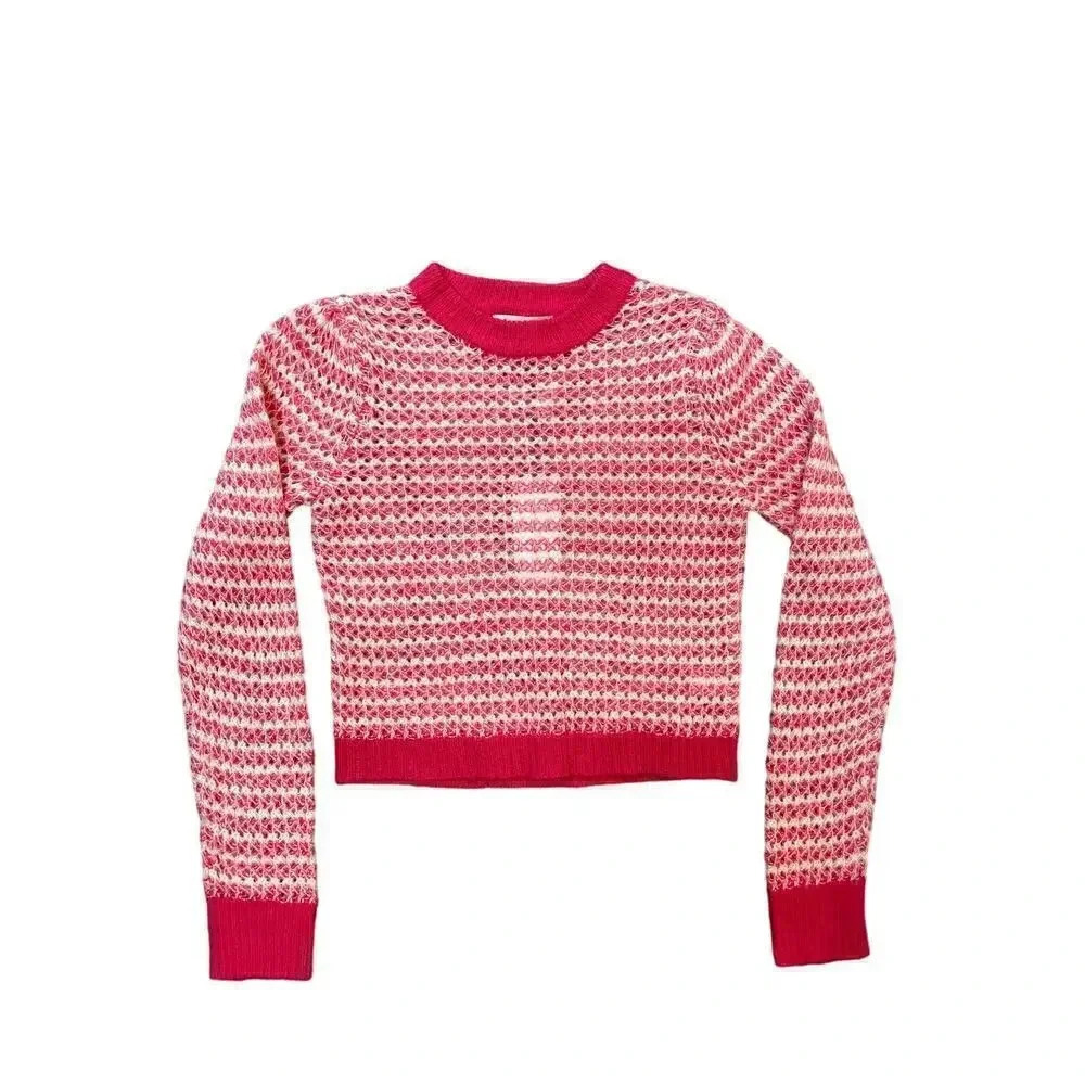 Wayf pink and white striped knit sweater - Picture 5 of 6